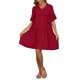 thumbnail image 2 of INSPIRE CHIC Vestido de maternidad para el Día de la Madre de las mujeres, bohemio, con volantes en capas, manga acampanada, casual, cuello en V, vestido de embarazo boho, talla L, rojo, 2 of 6