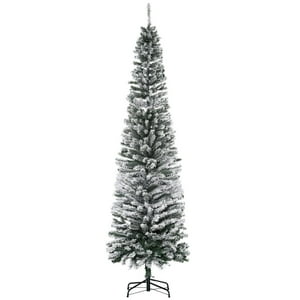 Árbol De Navidad Homcom, Flocado En Nieve, 2,3 M, Con 738 Puntas, Color Verde