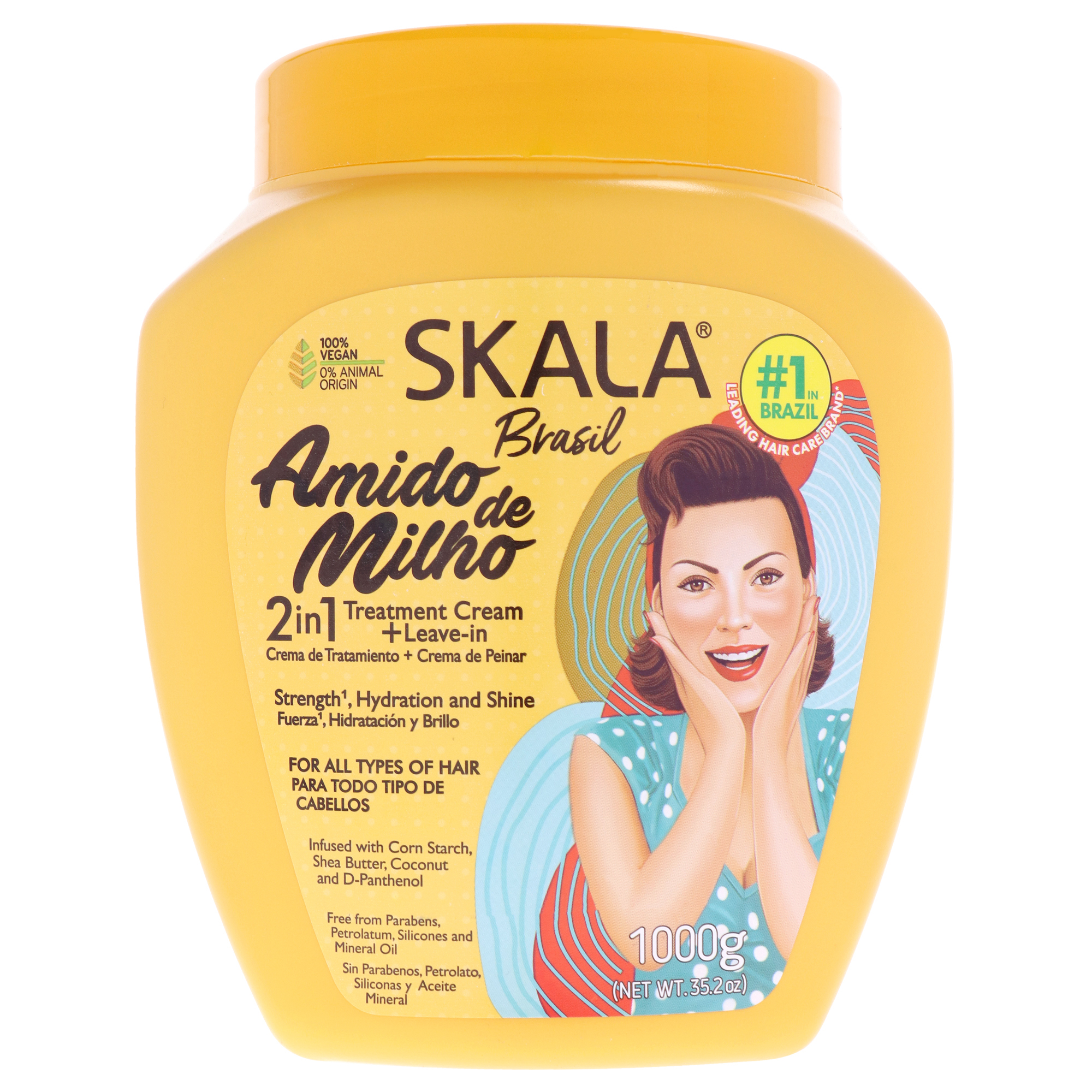 Crema Tratamiento Capilar Skala Almidón De Maíz 1000Ml Mujer