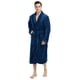 thumbnail image 1 of Bata de Baño NY Threads de Felpa de Lujo para Hombre Azul Marino Talla L-XL, 1 of 6