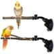 thumbnail image 2 of 2 Pcs Parrot Perch Stand, Strong Suction Cup Bird Perch, para ventana espejo coche ducha azulejos cerámicos baño madera percha de entrenamiento (de pie polo + rama del árbol 15cm), 2 of 3