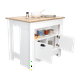 thumbnail image 2 of Isla De Cocina 2 Puertas Blanco Y Café Claro, 2 of 14