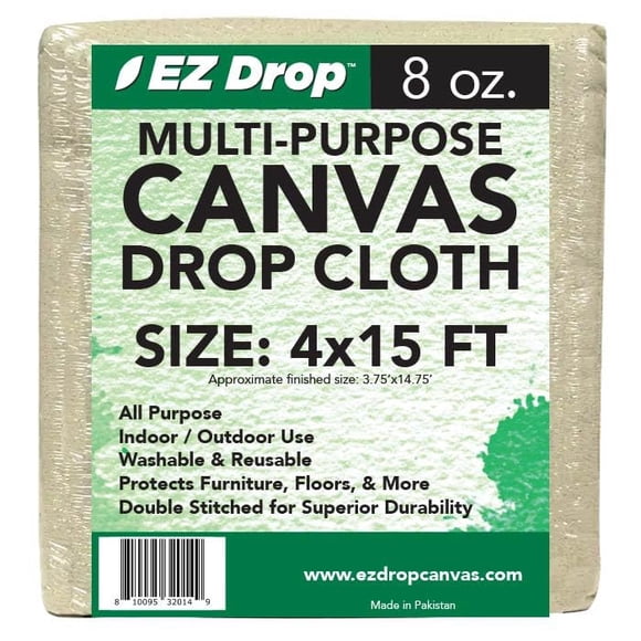 Lienzo grande para pintor Drop Cloth EZ Drop, 1,2 m x 4,6 m