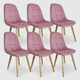 thumbnail image 1 of Pack 6 Sillas Capitonne Velvet Rosa, 1 of 4
