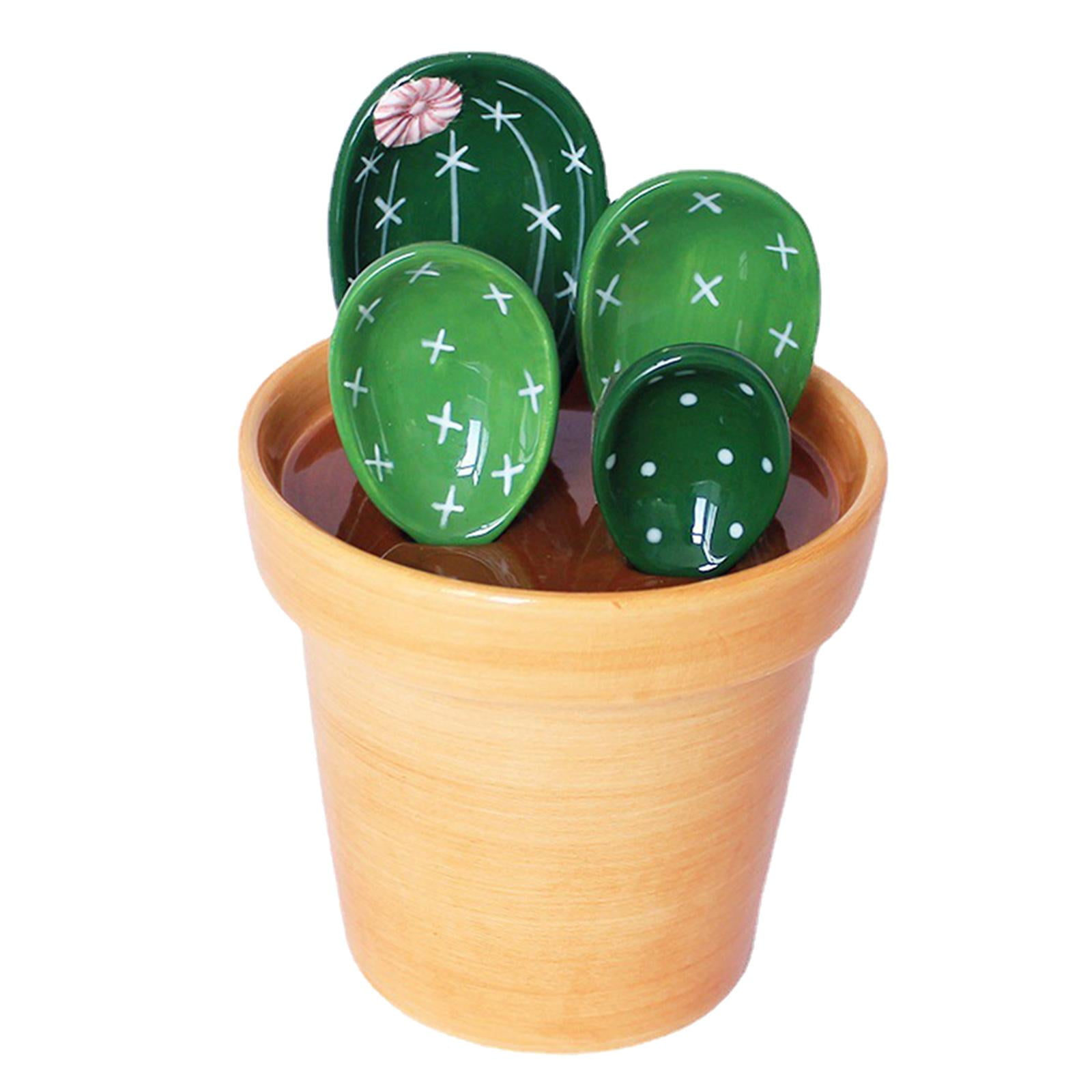 Bothyi - Cucharas Medidoras Creativas De Cactus En Maceta Para Cocina De Alimentos