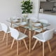 thumbnail image 1 of Comedor Mesa Vitreo 120x80 + 6 Sillón Rubik Blanco, 1 of 5
