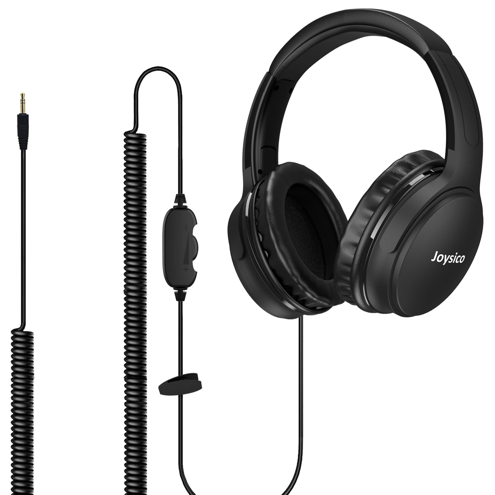 Auriculares Joysico Con Cable Extralargo De 6 M Para Control De Volumen De Tv Y Pc