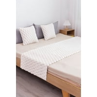 Todo Para El Hogar - Piecera De Cama Decorativa Modelo Perla Blanco