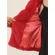 thumbnail image 5 of INSPIRE CHIC Chaqueta de Piel Recortada para Mujer Solapa Cardigan Esponjoso Bolero 2026 Invierno Abrigo Corto de Piel Sintética Conjuntos M Rojo, 5 of 6