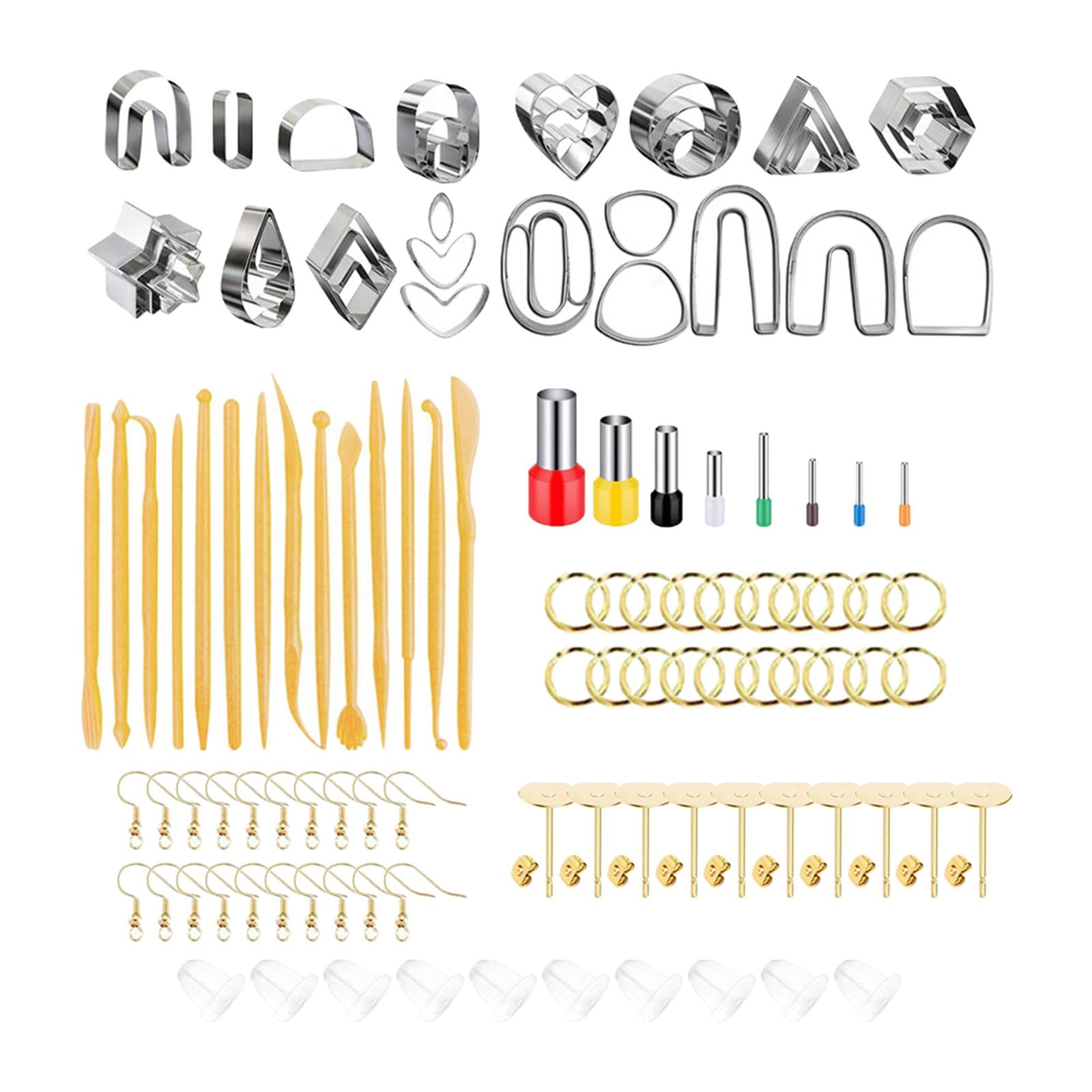 Magideal - 36 Cortadores De Pendientes De Arcilla, Molde De Corte De Pendientes De Bricolaje, Juego De Herramientas De Arcilla, Juego De Cortadores De Arcilla