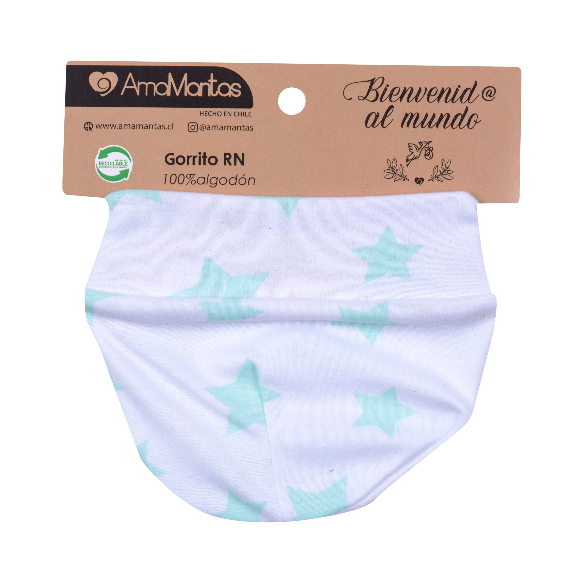 Amamantas - Gorrito Algodón Rn Verde Menta