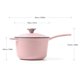 thumbnail image 2 of Cacerola HAWOK de hierro fundido esmaltado rosa de 1,9 L con tapa, 2 of 4
