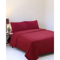 Mylhogar - Sábana De Polar Ultra Suave Máxima Calidez Y Confort Roja King