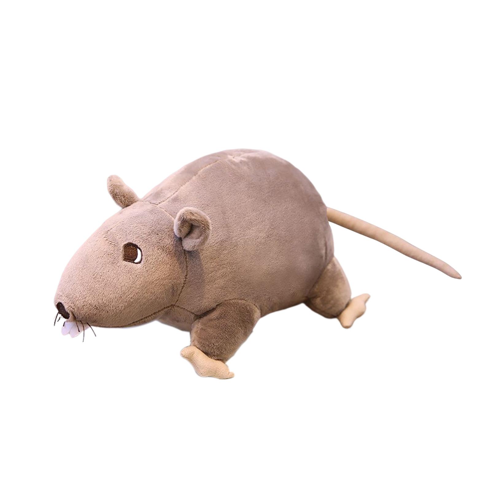 Magideal - Encantadora Muñeca De Juguete De Ratones, Muñeca De Almohada De Animales, Juguete De Peluche, Muñeca De Ratón De Simulación De Dibujos Animados De Gris