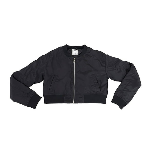 Chaqueta Niña Teen Bomber Negro Corona