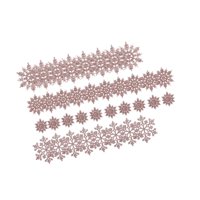 Bothyi - 36 Piezas De Adornos Navideños De Copos De Nieve, Decoración Navideña Para Cumpleaños, Pared, Vacaciones, Oro Rosa
