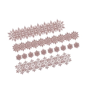 Bothyi - 36 Piezas De Adornos Navideños De Copos De Nieve, Decoración Navideña Para Cumpleaños, Pared, Vacaciones, Oro Rosa