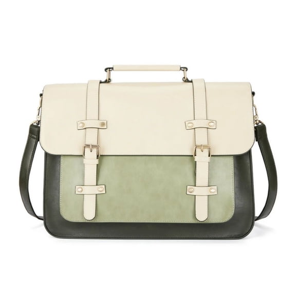 Ecosusi Mochila y Maletín Vintage Sombre para Notebook 15,6" - Verde