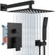thumbnail image 1 of Juego de grifos de ducha Aolemi Rain Shower System, color negro mate, 1 of 9