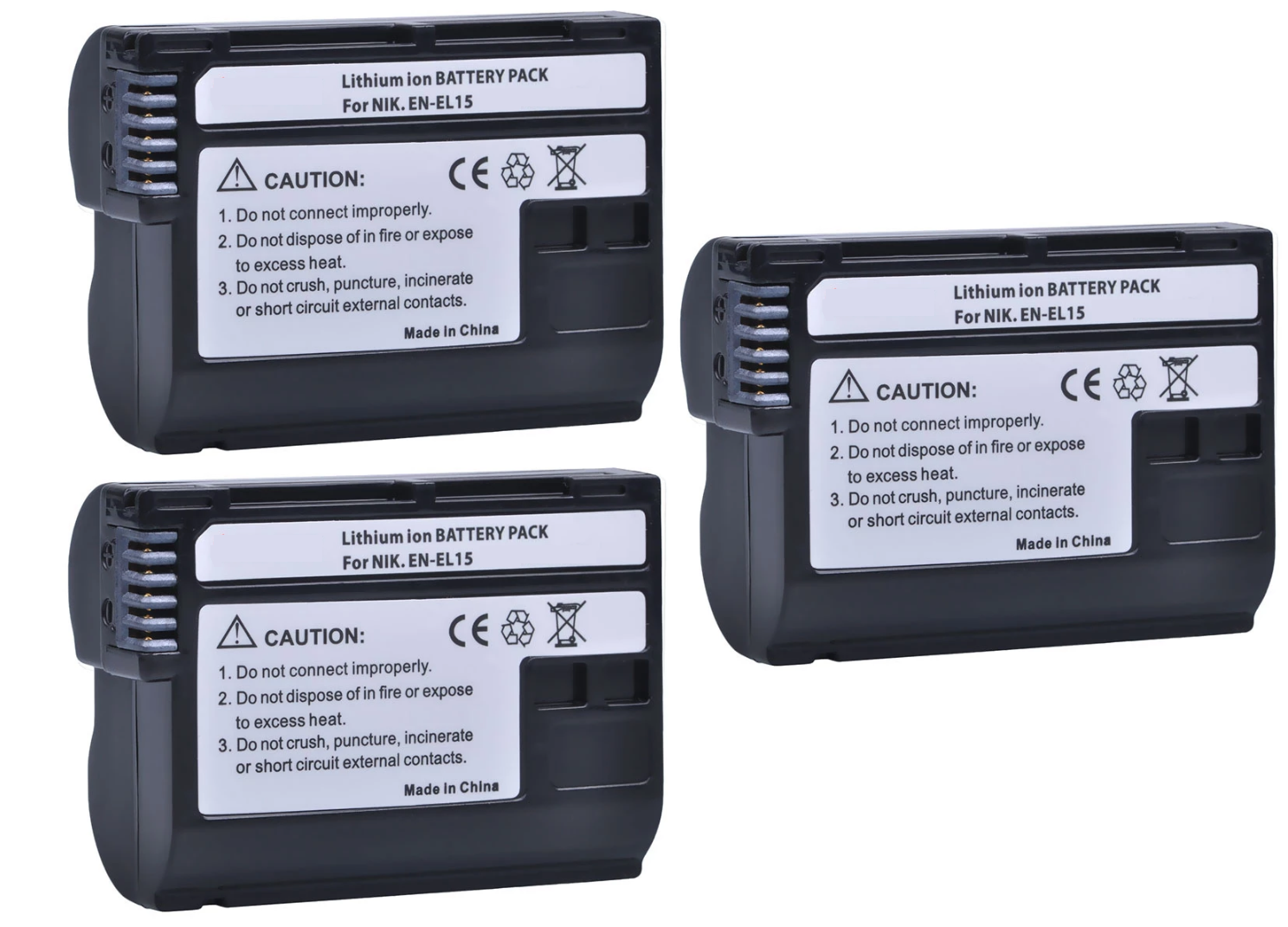 Genérico - 3 Baterías En-El15 Nikon Alternativa