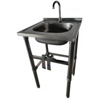 Genérico - Lavamanos Accionamiento Rodilla Acero Inox Con Grifería