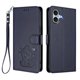 thumbnail image 1 of Funda Billetera con Relieve de Gato para iPhone 16 Plus, Azul, 1 of 6
