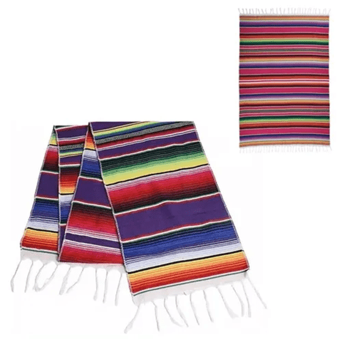 Genérico - Mantel Rectangular Estilo Mexicano Decorativo