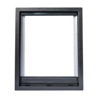 Ioensy - Premium Cat Dogs Flap Doors Small Pet Gate Plástico Abs Cachorros Transparentes M Negro