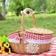 thumbnail image 3 of Canasto de Picnic de Mimbre Tejida a Mano con Forro Lavable para Pan y Frutas, 3 of 5