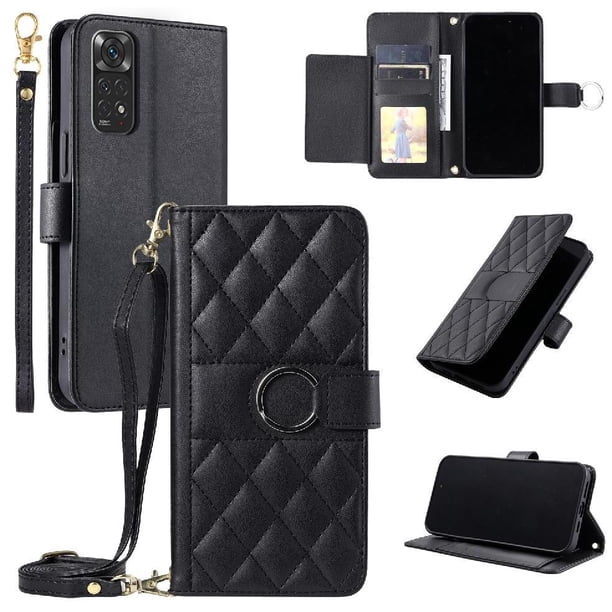 Funda tipo billetera FOXDOCK para Xiaomi Redmi Note 11S 4G – Tapa abatible con correa para mujer