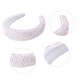 thumbnail image 3 of Diadema ancha con cristales brillantes acolchados y diamantes de imitación para mujer, accesorio para el cabello para fiestas, 3 of 5