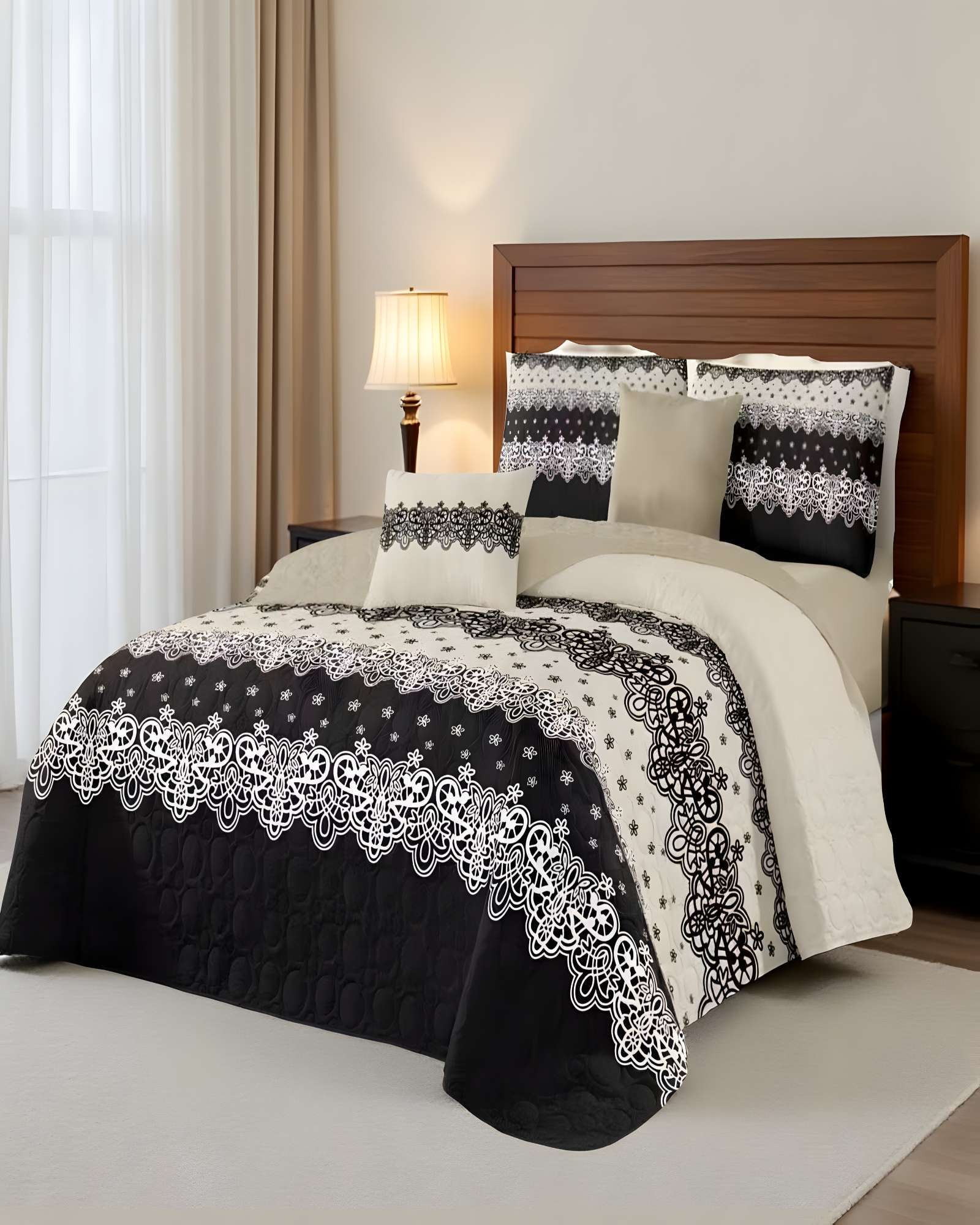 Genérico - Cubrecama Con Diseños King 250 X 270 Cm + 2 Almohadas P04