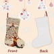 thumbnail image 3 of Life Tree Tema: Calcetines de Navidad, fino lino blanco para colgar en escaleras y chimenea, decoración navideña para el hogar, regalo de Navidad. 45cm × 32cm, 3 of 5