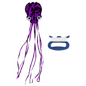 Magideal - Hermosa De Volar Para Niños Y Adultos, Cola Larga De Pulpo Suave, Hermosa De , Juegos Libre , Púrpura Negro