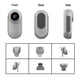thumbnail image 2 of Cámara pequeña, resistente al agua, estabilización, captura POV, sensor, con estuche de carga y dispositivo portátil, 2 of 6