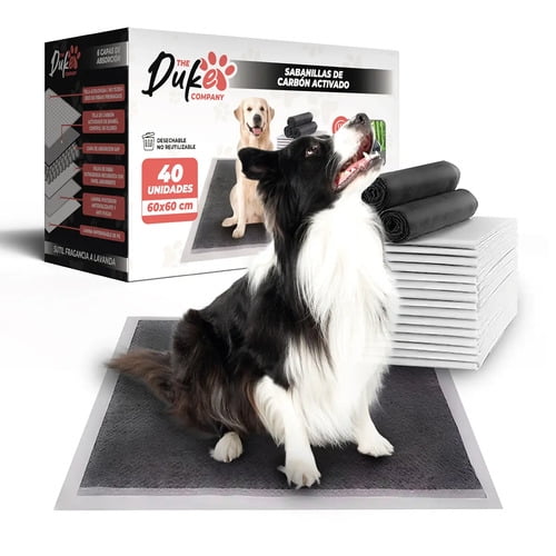 Sabanillas De Perro Carbon 60x60 Duke 6 Capas Aromaticas 40u Negro
