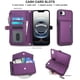 thumbnail image 4 of For iPhone 17e [Bloqueo RFID] Funda Billetera Multifuncional 2 en 1 de Cuero PU Suave con Tapa Magnética, Múltiples Ranuras para Tarjetas, Bolsillo con Cierre y Correa de Hombro y Correa de Muñeca, 4 of 8