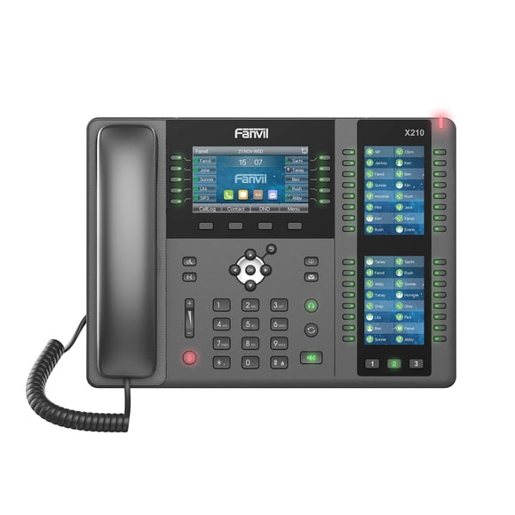 Teléfono IP Fanvil X210 Enterprise VoIP de 20 líneas SIP con pantalla a color