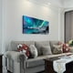 thumbnail image 2 of 1pc, Farmhouse Wall Decor For Living Room Canvas Wall Art For Bedroom Blue Aurora Scenery Paintings Modern Bathroom Canvas Art Print Office Pictures For Home Kitchen Wall Decorations Artwork No Frame, 2 of 3