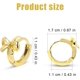 thumbnail image 2 of Pendientes de aro con lazo, pendientes de lazo dorado, minimalistas, elegantes, con lazo de cinta, pequeños aros Huggie, joyería de moda, regalo para mujeres y niñas., 2 of 7