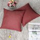 thumbnail image 5 of PiccoCasa Juego de 2 Fundas de Almohada de Algodón y Lino de 18" x 18", Rojo, 5 of 7