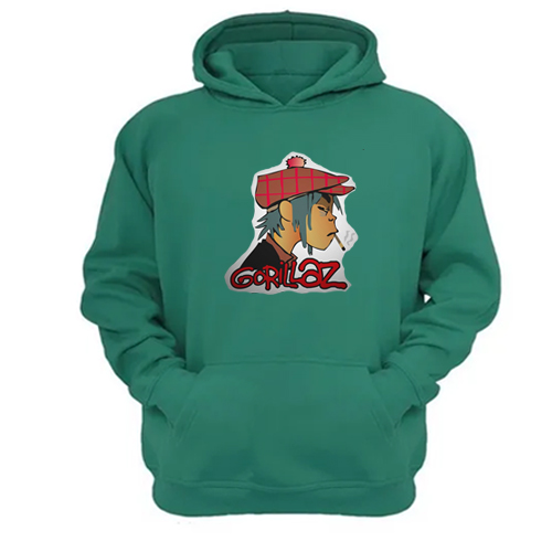 Genérico - Polerón Canguro Gorillaz Verde Aguamarina Talla M Unisex