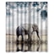 thumbnail image 1 of Cortina de ducha con diseño de elefante africano, juego de cortinas de baño con ganchos, tamaño 36 x 72 pulgadas, 1 of 3