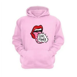 Genérico - Polerón Canguro Girl Power Rosa Talla Xs Unisex