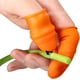 thumbnail image 3 of Juego de cuchillos de jardinería, de silicona, para recolectar frutas y verduras, con guantes para cortar y recoger frutas y verduras (1 cuchillo para pulgar, 5 guantes), 3 of 6