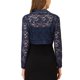thumbnail image 3 of INSPIRE CHIC Bolero Abierto de Encaje Floral Transparente para Mujer, Cárdigan Corto M Azul Oscuro, 3 of 7
