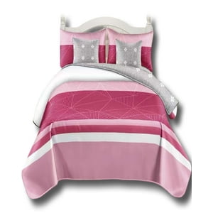 Alonso - Cobertor 9 Piezas 2 Plazas Quilt Mas Sabanas Mas Cortina De Tela