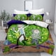 thumbnail image 1 of Cute Ric-k Bedding Sets Duvet Cover and Morty 3D Printed Lightweight 3 Piece Bed Set 1 Duvet Cover and 2 Pillowcase for Boys Girls Queen, 1 of 4