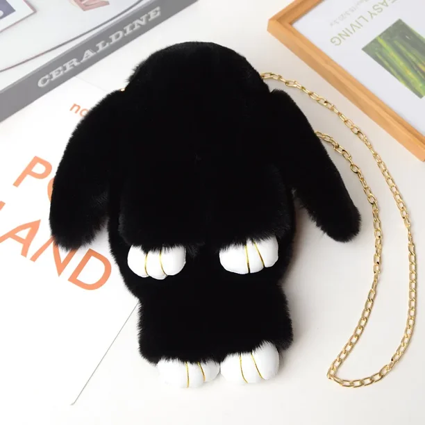 Cute Plush Rabbit Single Shoulder Bag Crossbody Bags Japanese Bunny Stuffed Rabbit Toy Children School Backpack Kids Gift Toys