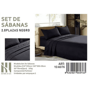 Tecnocasa - Set De Sabanas 2 Plazas Gris Oscuro 200 Hilos + 2 Funda De Almohada